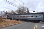 Morristown & Erie Birken Class Car on the Polar Express as it crosses Deforest Avenue